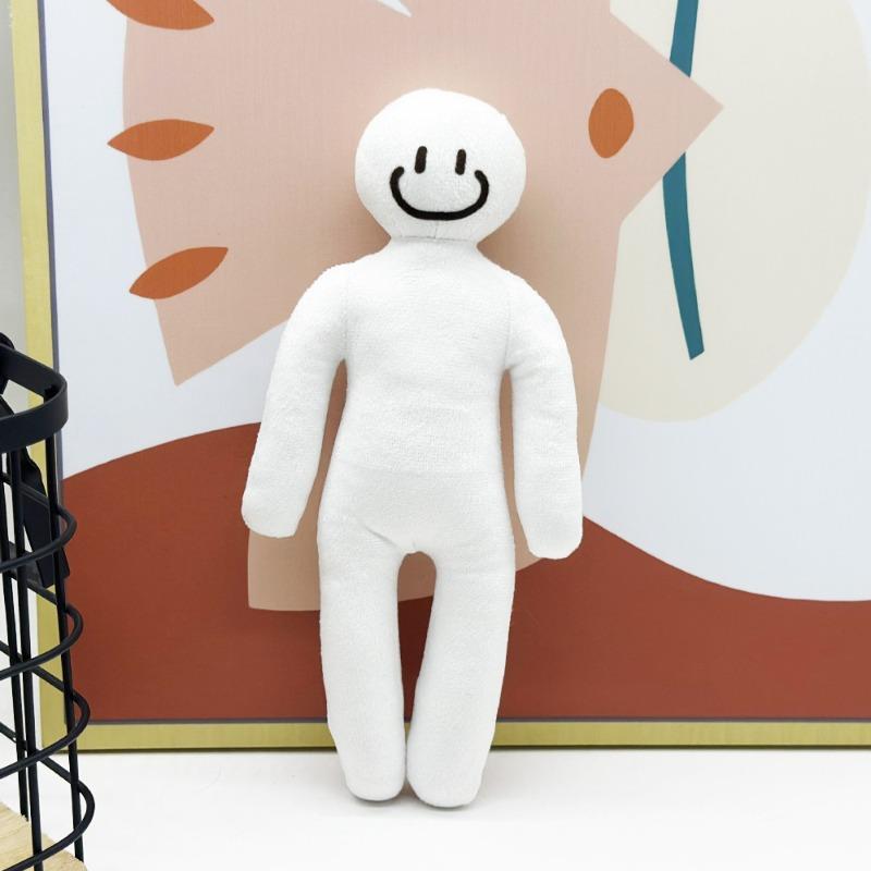 New Cute Meccha Chameleon Plush Doll Cute White Smiley Figure Game Peripheral Stuffed Toy for Home Display Collection Funny Birthday Gift for Game Fan