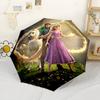 Rapunzel Compact Travel Automatic Umbrella with 8-Rib Lightweight Durable Everyday Carry Umbrella Vibrant Pattern Umbrella