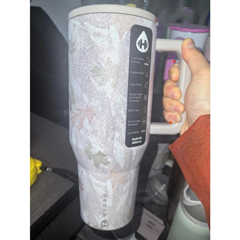 HydroJug Tumbler 32OZ/40OZ Traveler Straw Lid Stainless Steel Vacuum Insulated Car Mug Double Wall Thermal Iced Travel 32OZ