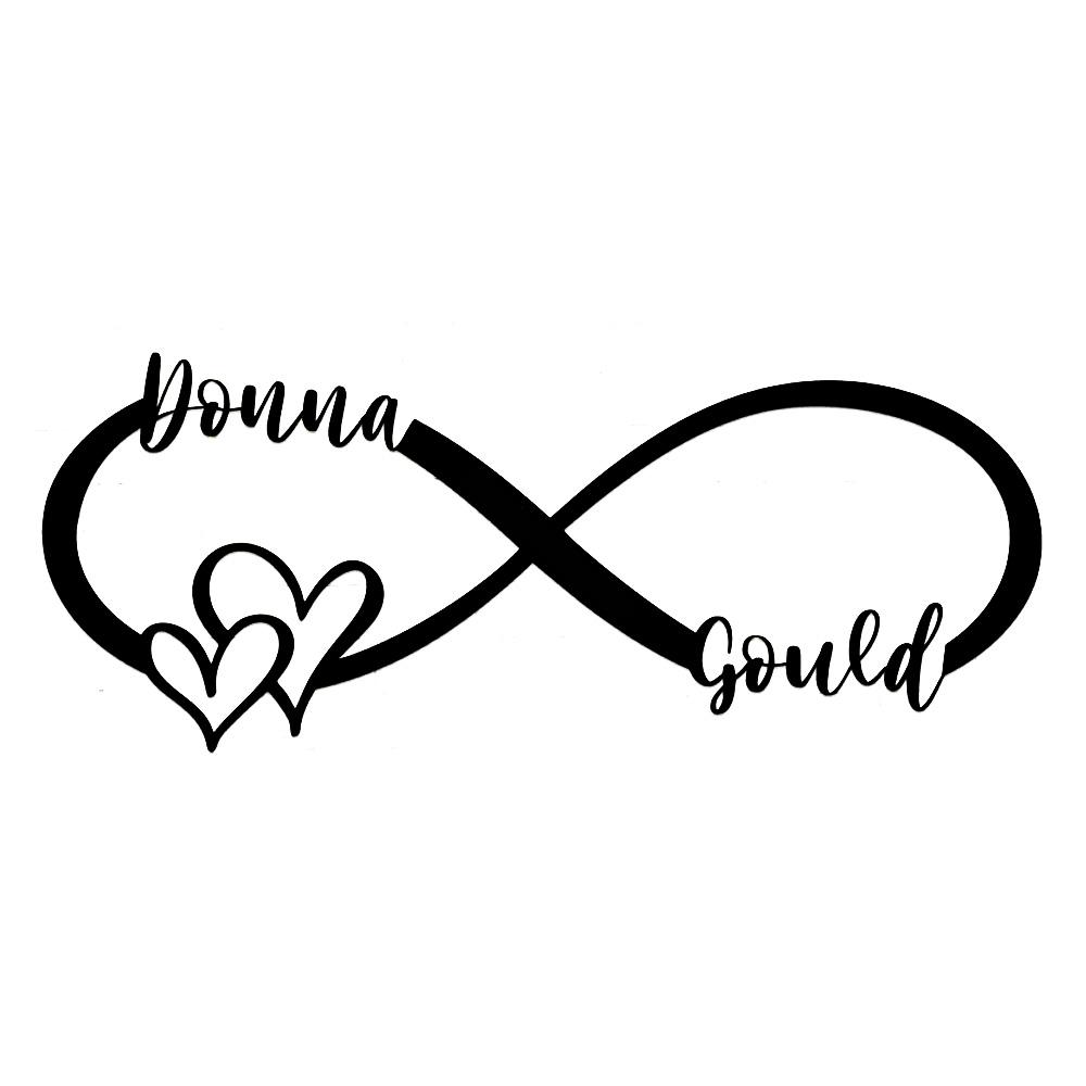 Atoztide Custom Infinity Name Necklace for Women Stainless Steel Jewelry Heart Nameplate Choker Chain Personalized Birthday Gift