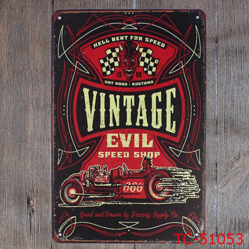 Tilpasset Retro Pin-up Jente Bilverksted Blikkskilt