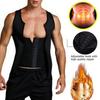 Herren Schlankheitskorsett Weste Rundhals Ärmellos Doppellagig Bauchkontrolle Shapewear Top Reißverschlussleiste Bodyformer Dreiknöpfiges Oberteil