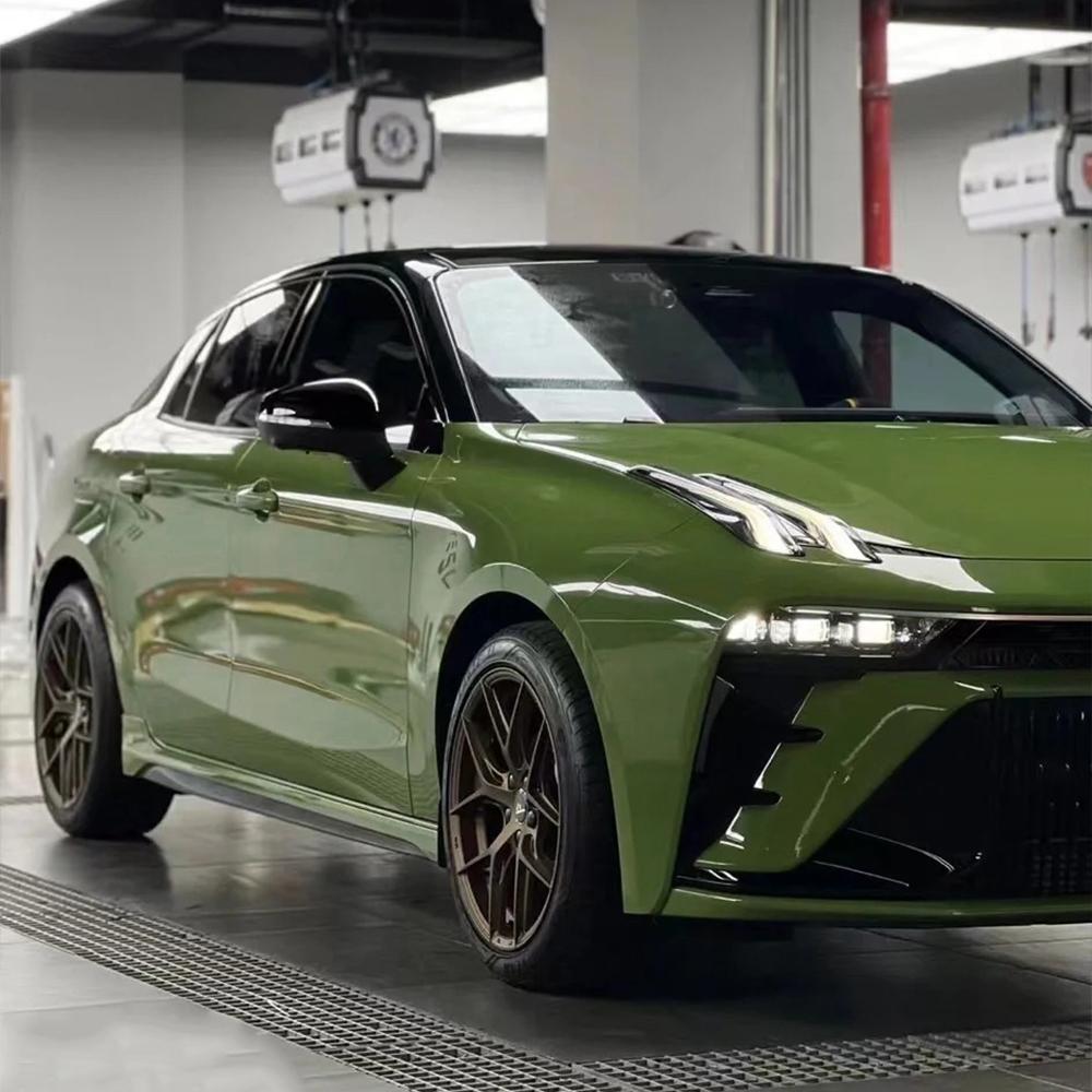 Crystal Moss Green Car Sticker Wrapping Vinyl Film PET Sticker Bubble Free Auto Decals Car Accessories Exterior Interior