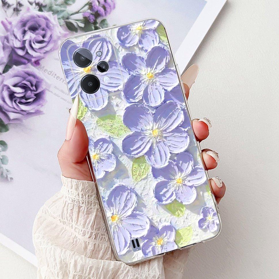 For Realme C31 Case Cute Butterfly Bear Cartoon Back Cover Phone Cases For Realme C 31 C31 4G RMX3501 RealmeC31 Soft Fundas