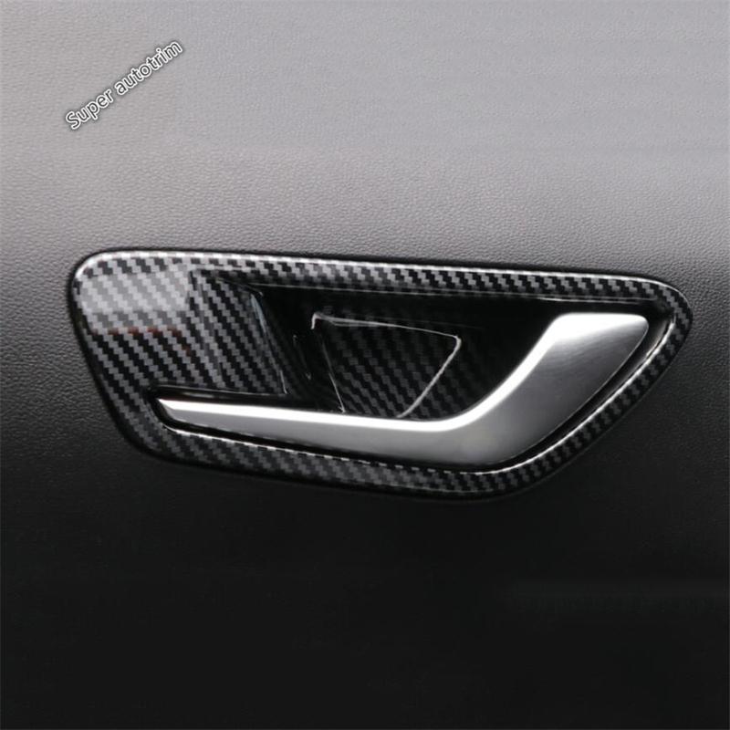 Dashboard Panel Strip / Pillar A Air Outlet / Water Cup Cover Trim Carbon Fiber Accessories For Hyundai Tucson NX4 -
