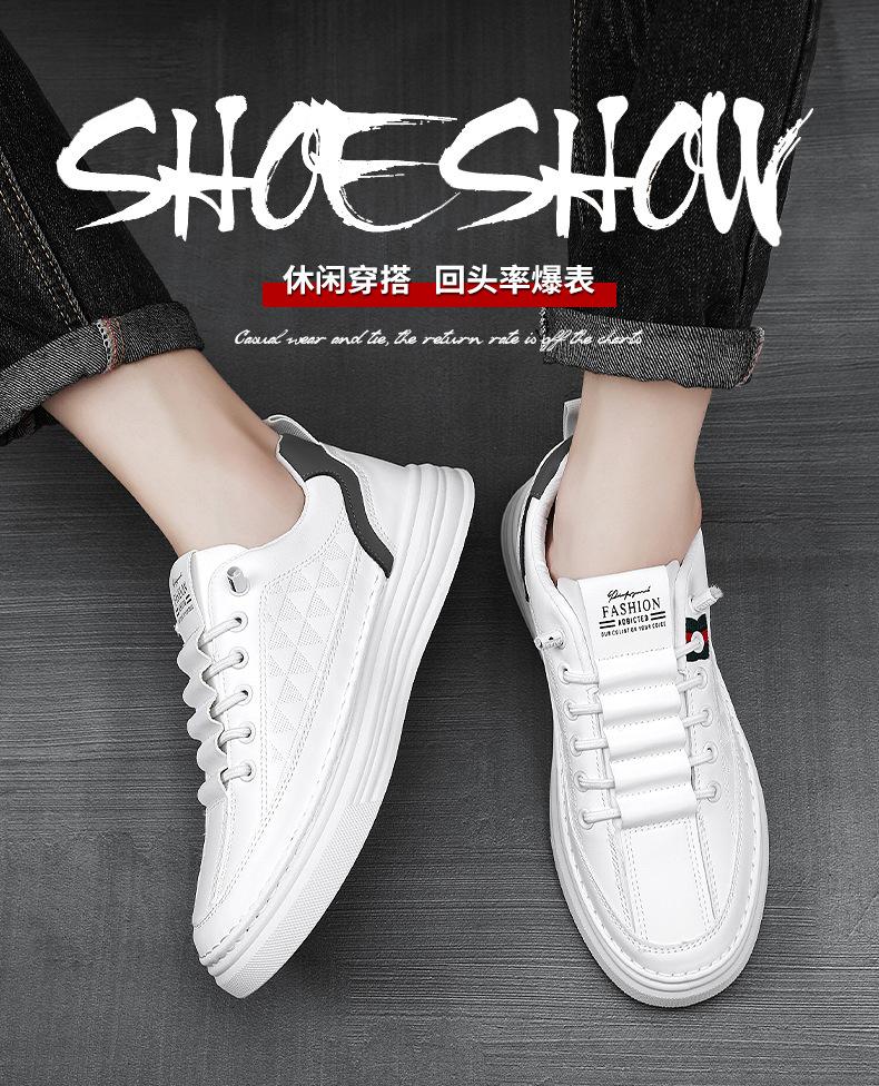 2025 New Men's Sneakers Casual Leather Shoes Non-slip Wear-resistant Sports Shoes Comfortable Flat Slip-on Casual Shoes Men