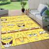 SpongeBob SquarePants Flannel Pattern Square Carpet,Area Rug,Carpet Rug for Living Room Bedroom Sofa Playroom Decor,Non-slip Floor Mat