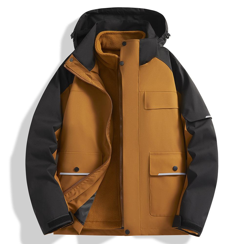 Winter Three-in-one Jacket Trendy Loose and Handsome Casual Jacket Men and Women Couples Top Jacket