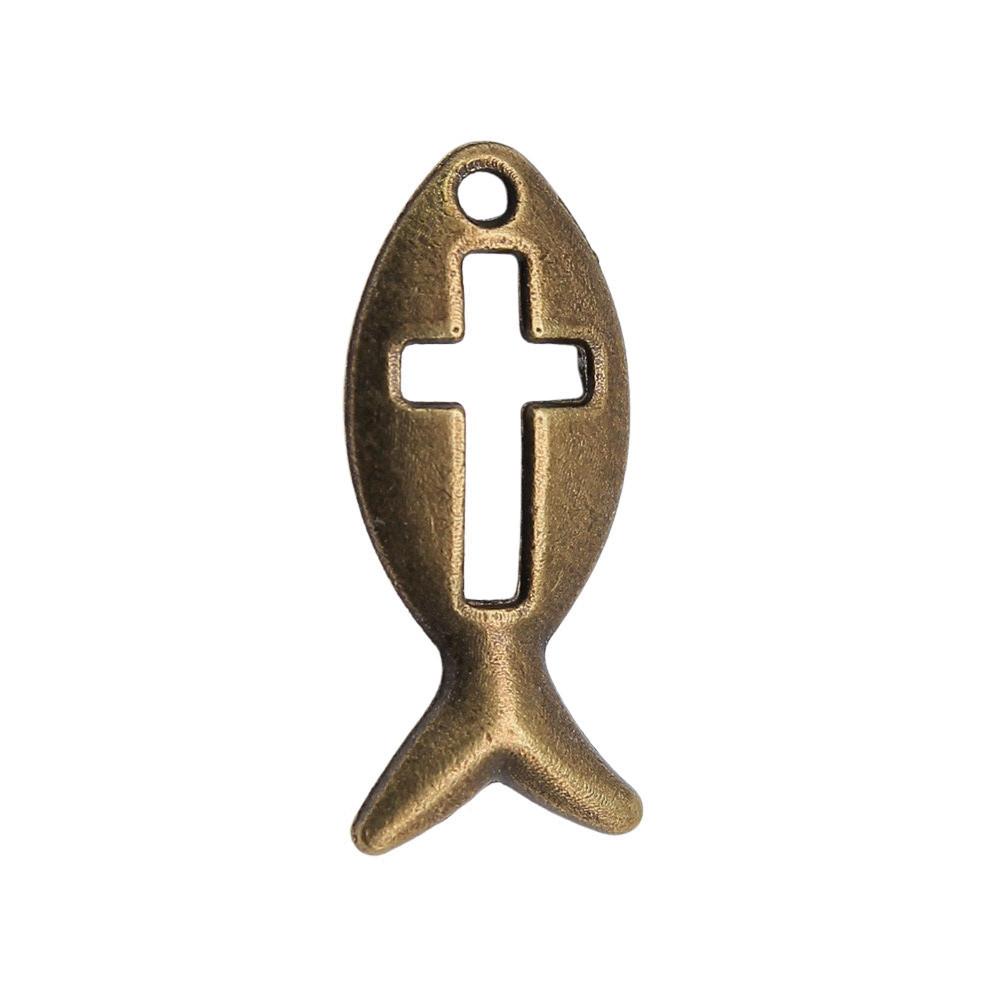 Fish Bone Charms Multi Color Alloy Pendants For Ocean Themed DIY Jewelry Accessories