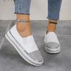 Kadın Vulkanize Ayakkabılar Platform Taban Rhinestones Yuvarlak Burunlu Ayakkabılar Kadın Günlük Tek Tekme Moda Her Şeye Uyan Zapatillas De Mujer