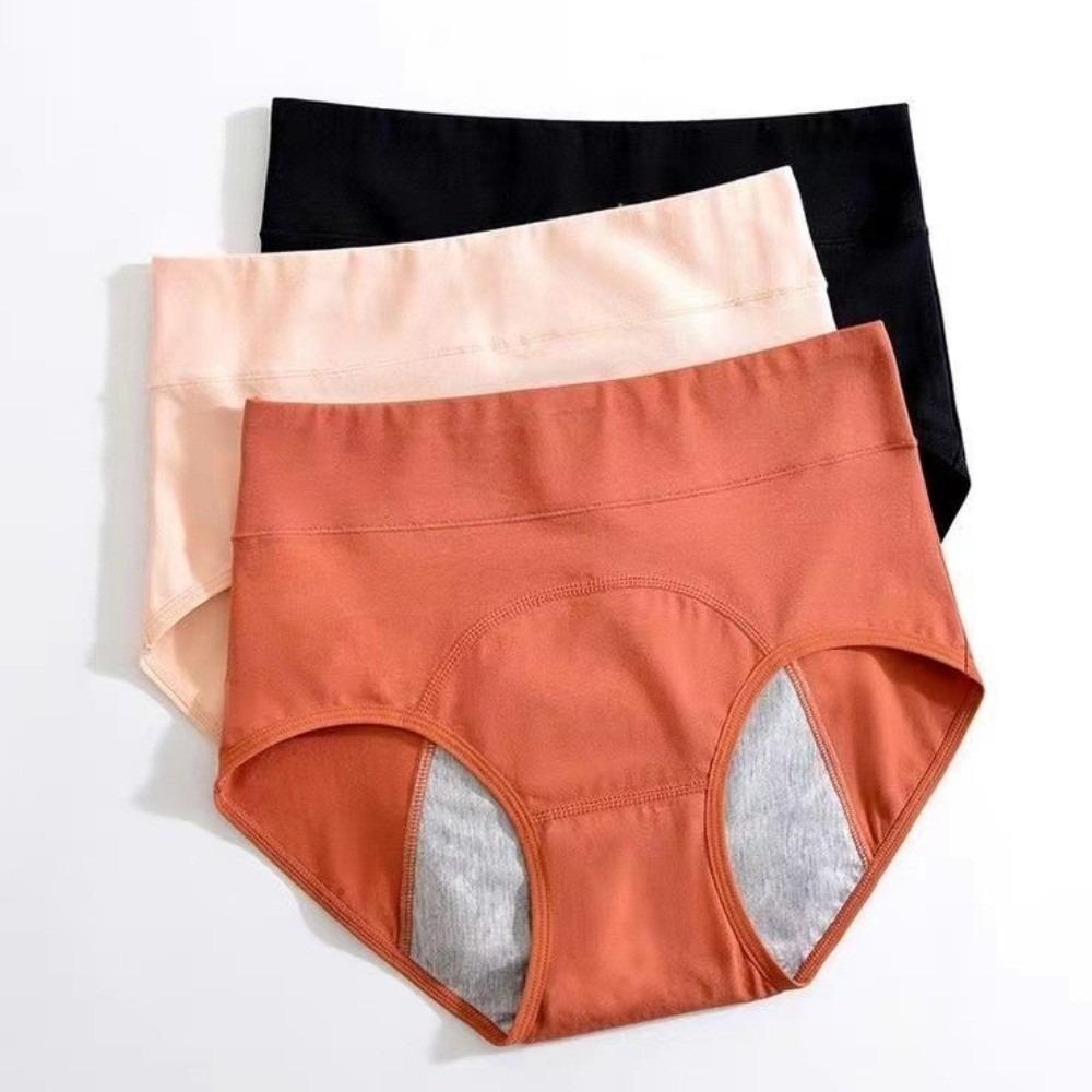 Leak Proof Period Pants High Waist Physiological Underwear Simple Menstrual Briefs Women