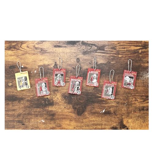 Small Planet Marvel Blister-Style Acrylic Keychains, Deadpool & Wolverine, Blind-Packed, Complete Set of 7