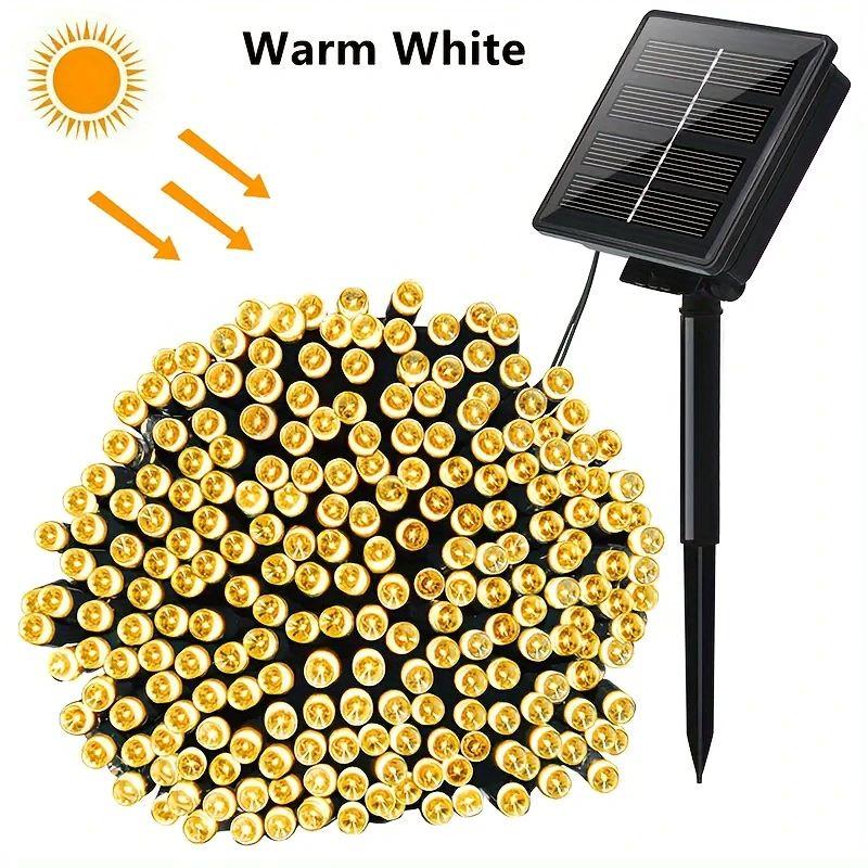 1/2 PCS Set of Solar String Lights Outdoor Garden Fairy Lights 8 Modes Suitable for Fences Trees Weddings Pergolas