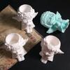 Prayer Angel Girl Flower Pot Mold Cheek-Resting Wreath Angel Prayer Flower Fairy Candlestick Plaster Silicone Mold