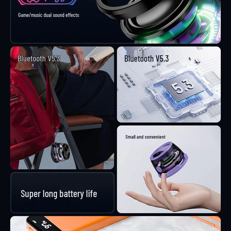 G200 Ultra Mini Portable Bluetooth Speaker - Magnetic, Outdoor, Wireless, with Super Bass Subwoofer.