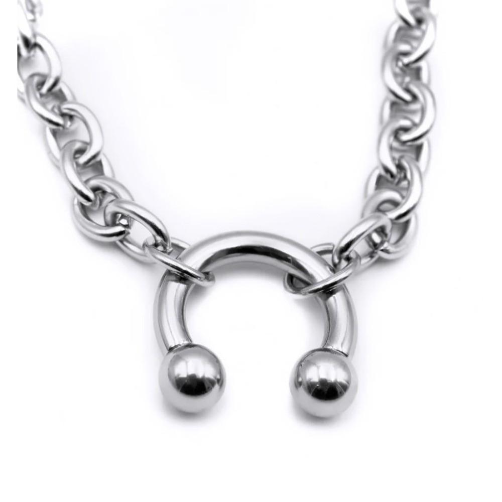 Retro Punk Style Chain Punk Chain Rivet Necklace New Nose Clip Necklace  Women