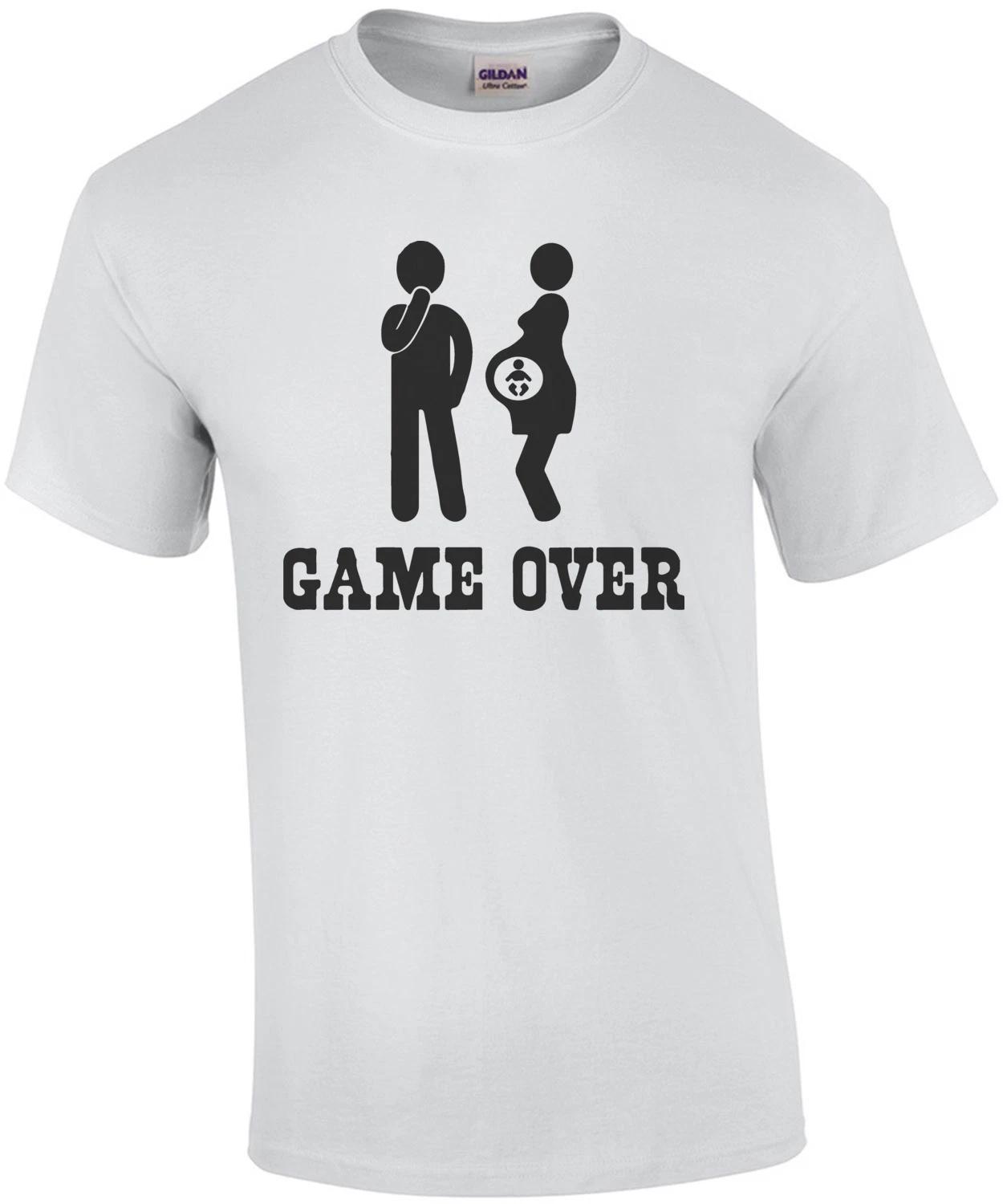 Game Over - Funny Pregnancy T-Shirt XL