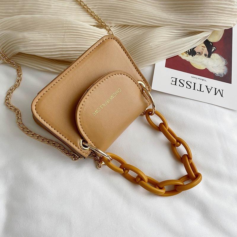 New Fashion Korean Style Chain Mini Lipstick Shoulder Crossbody Handbag Lightweight