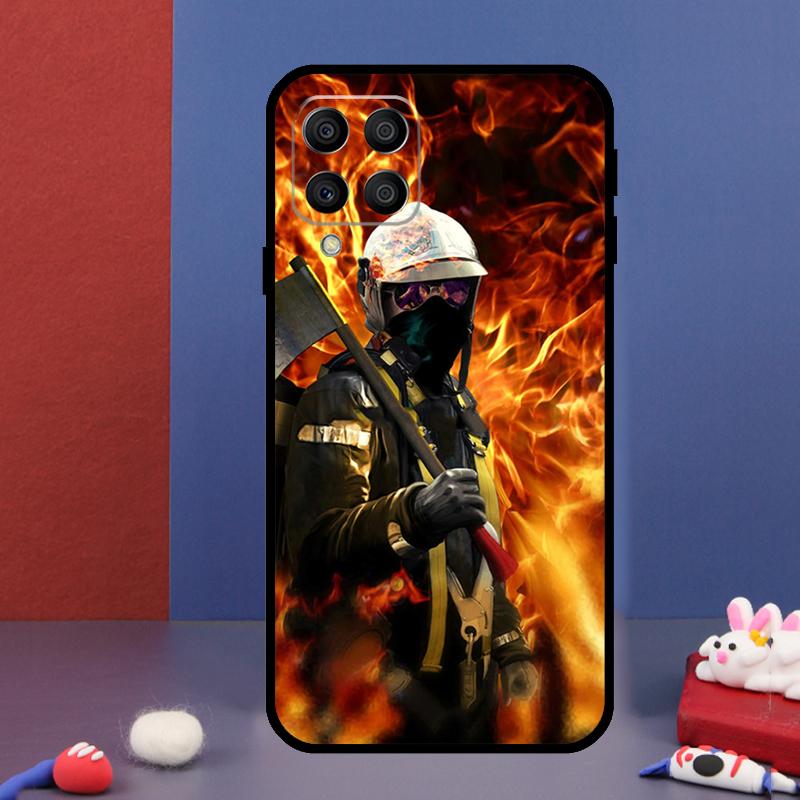 Fire Fighting Hero For Samsung Galaxy M31 M51 M33 M13 M23 M53 M15 M55 M14 M34 M54 M20 M30s M32 M52 Phone Case