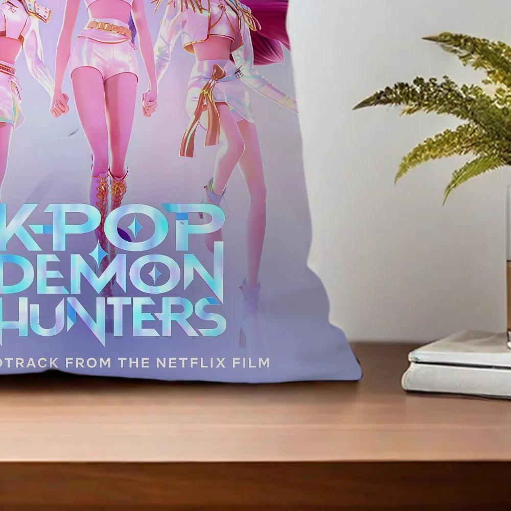 Sale Cushion Demon KPop Hunters Sofa Pillow Cover Home Decor for Living Room Office Car Aesthetic Coffee Shop Decor Gift