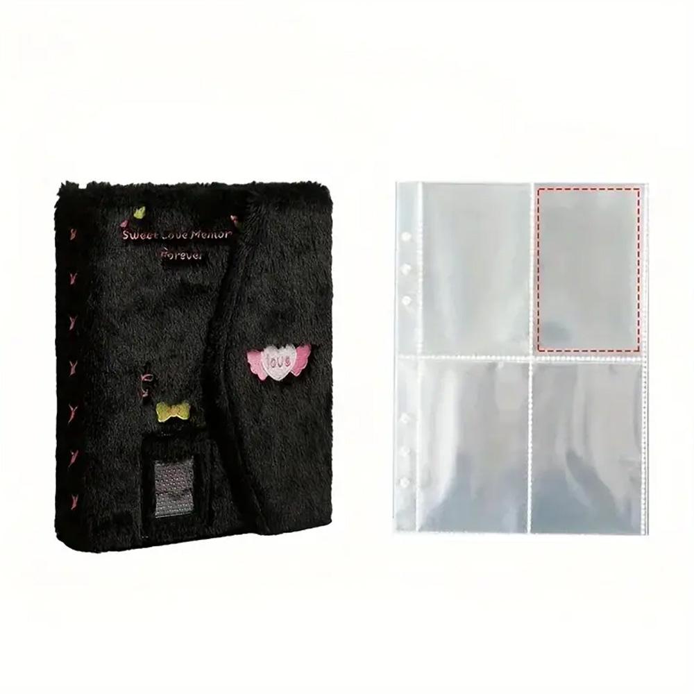 Cartoon Plush A5 Kpop Binder Photocard Holder Idol Photo Album Photocards Collect Book Kawaii School Stationery Picture Albums