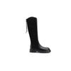 V-mouth Rear Zipper But Knee Boots Women's Small Thick-soled High Boots Knight Boots -