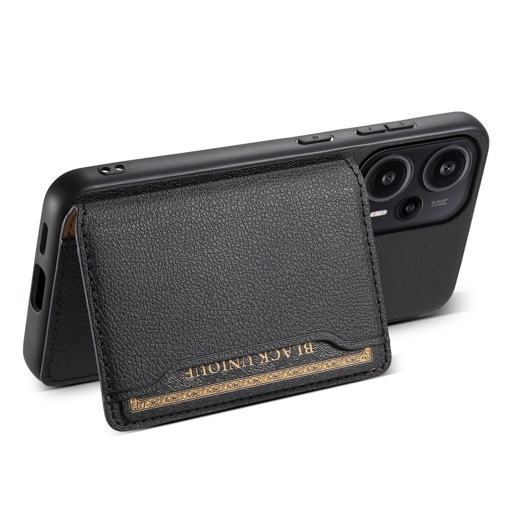 For Xiaomi Redmi Note 12 Turbo/Poco F5 5G Case Anti-dust Calf Texture Card Slots Phone Protective Cover