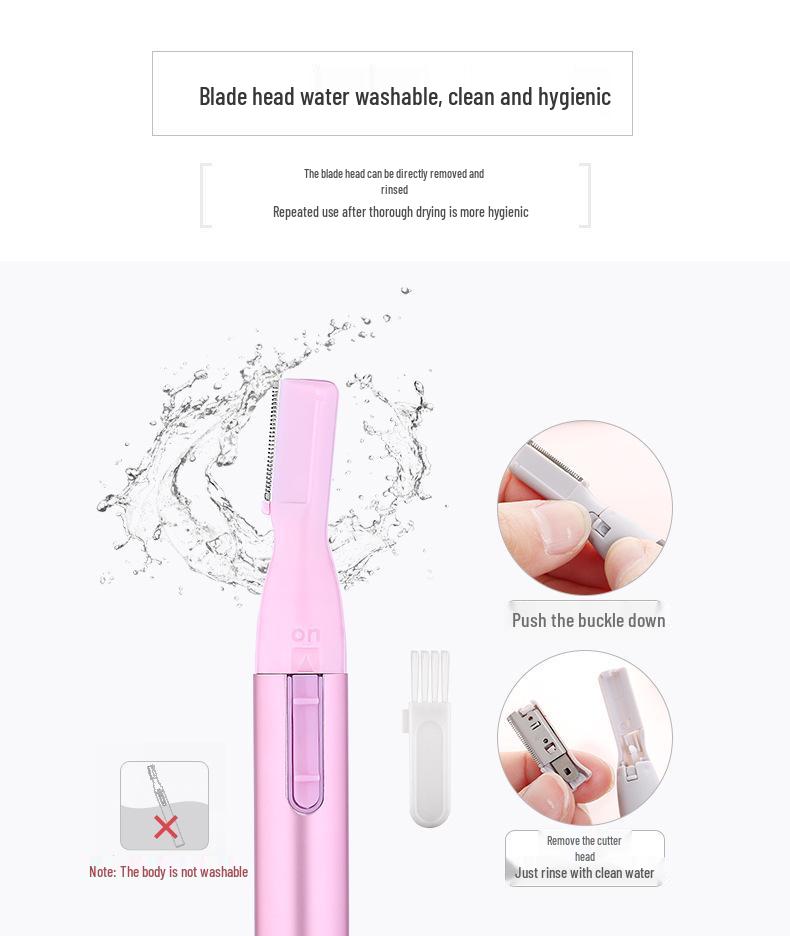 Electric Eyebrow Trimmer - Beginner-Friendly, Anti-Scratch Shaver for Hair Removal and Shaping