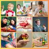 8 Piece Set 3D Puzzle Thalia Smile Magic Cube Puzzle Cube Bright Easy Learning Educational Cube Toy Smooth Magic Cube Brain Game Puzzle Box Toy Color,