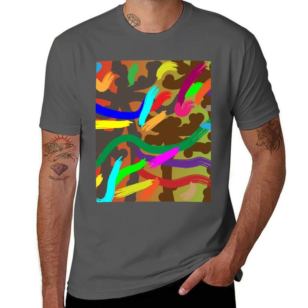 Colorful Paint Brush Strokes Tshirt Cool Dry Performance Tshirt