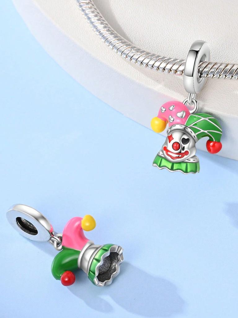 Charms Plata Copper Colors Circusclown Beads Charm Beads Charm Pendant For Original Bracelet For Women Diy Jewelry Love Gift
