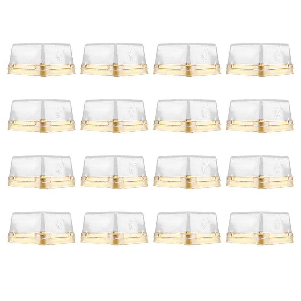 100Pcs Safe Food Grade Square Packaging Box Transparent Lid Cake Dessert Container for Bakery Items Wedding Birthday Anniversary