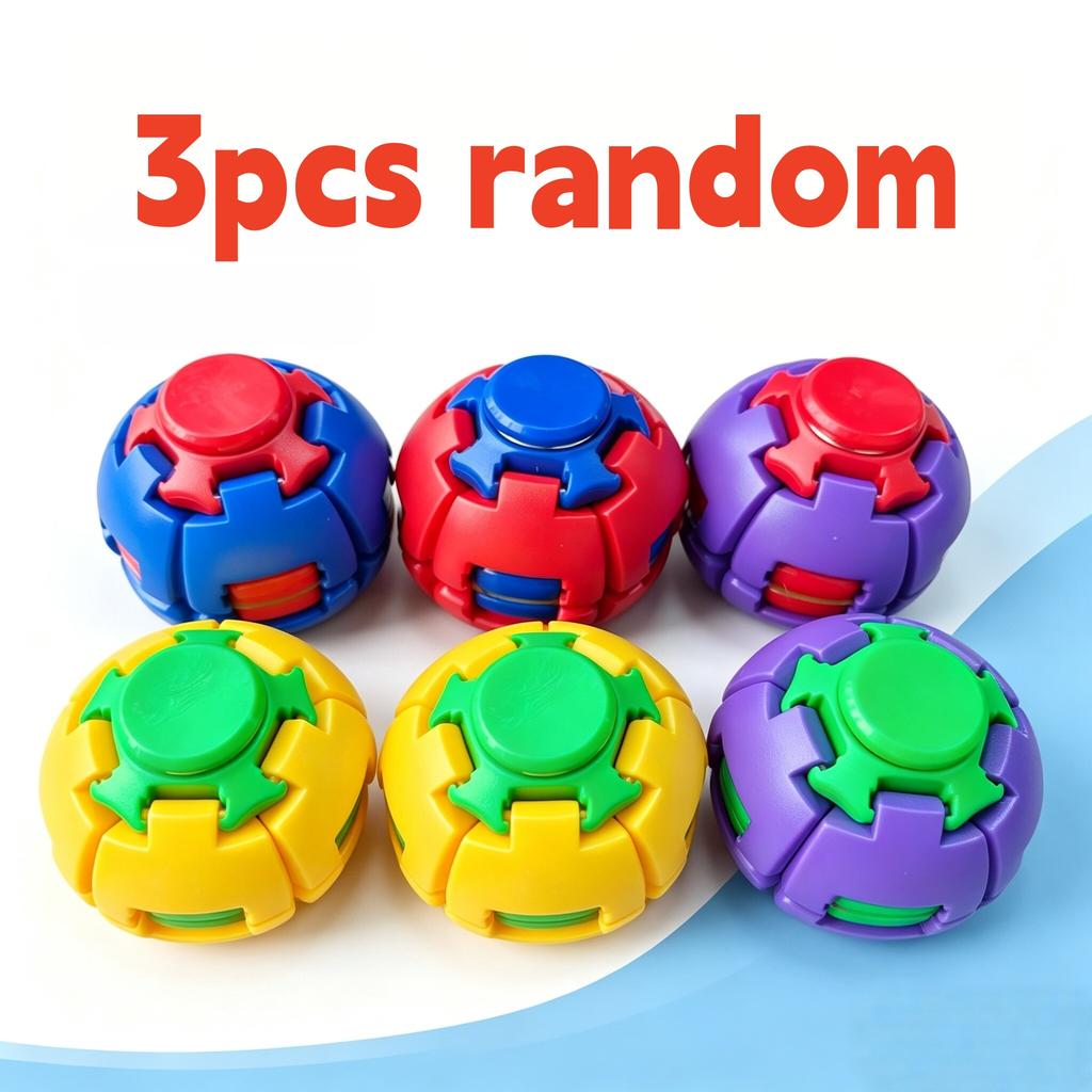 3D Printed Press Spin Fidget Ball 360 Degree Rotation Sensory Desktop Toy Stress Anxiety Relief  Concentration Gift For Adults