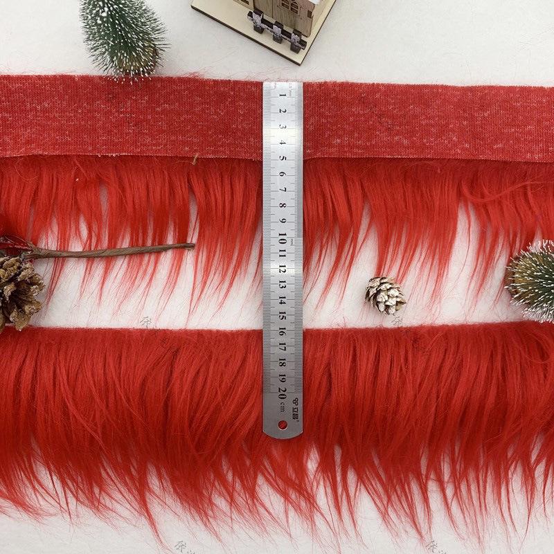 Handmade Faux Fur Trim Christmas Tree Skirt & Fluffy DIY Wreath Craft for Children