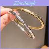 Minimalist Gold Plated Arrow Pattern Bracelet For Women Fashion Jewelry Accessory