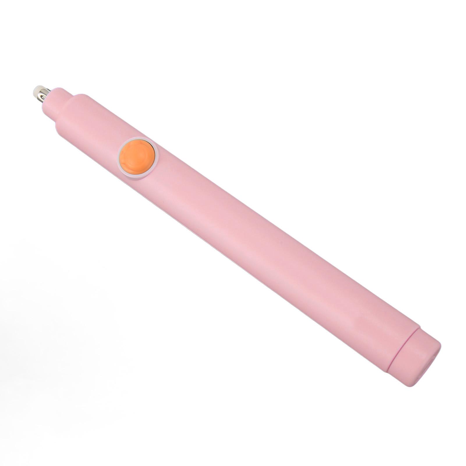 Электрическая стирательная резинка Простое управление Регулируемая длина Питание от батареек ААА Электрическая стирательная резинка для карандаша с 20 стержнями Розоватая розовый