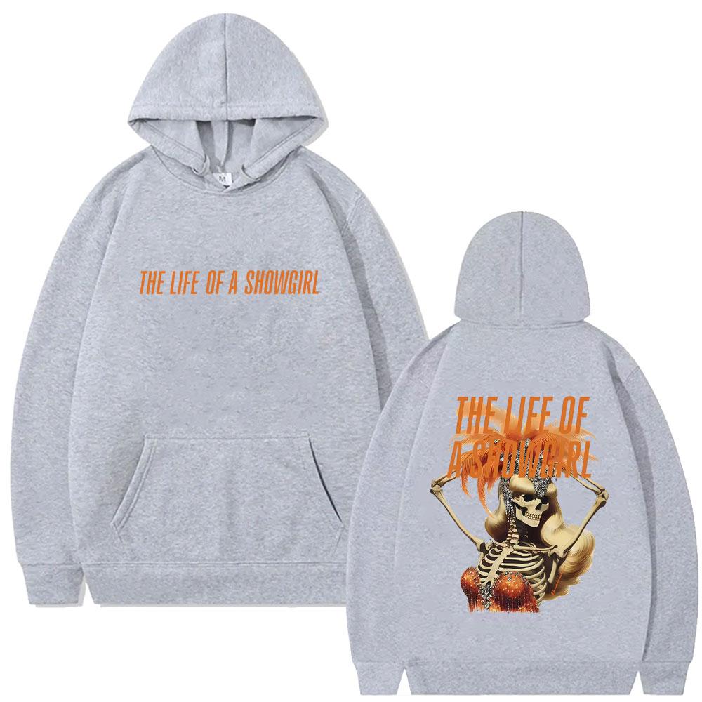 Livet til en Showgirl Hettegenser Skjelettgrafikk Genser Menn Kvinner Mote Oversized Hettegensere Unisex Vintage Streetwear