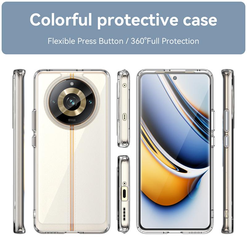 Per Cover Realme 11 Pro Plus 5G Custodia OPPO Realme 11 Pro Plus Capas Trasparente Retro Colore Chiaro Fundas Realme 11 Pro Plus + 5G