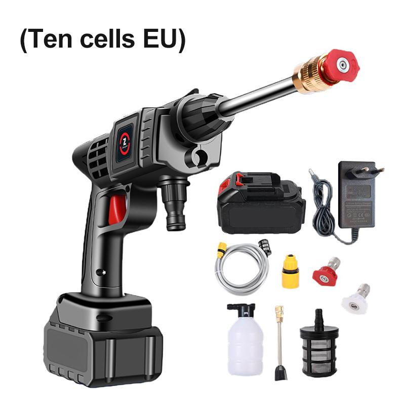 70BAR Max Automobilová Bezdrátová Vodní Pistole 12V 200W EU/US/UK/AU Zástrčka Vysokotlaký Čistič Myčka 7-10M Stříkání Stroj na Mytí Aut