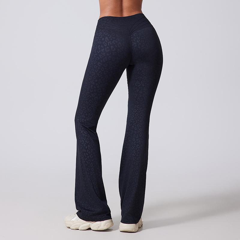 Peach High Waist Butt-Lifting Flare Yoga Pants for Women - Micro Flare, Skinny Fit, Long Length Fitness Pants