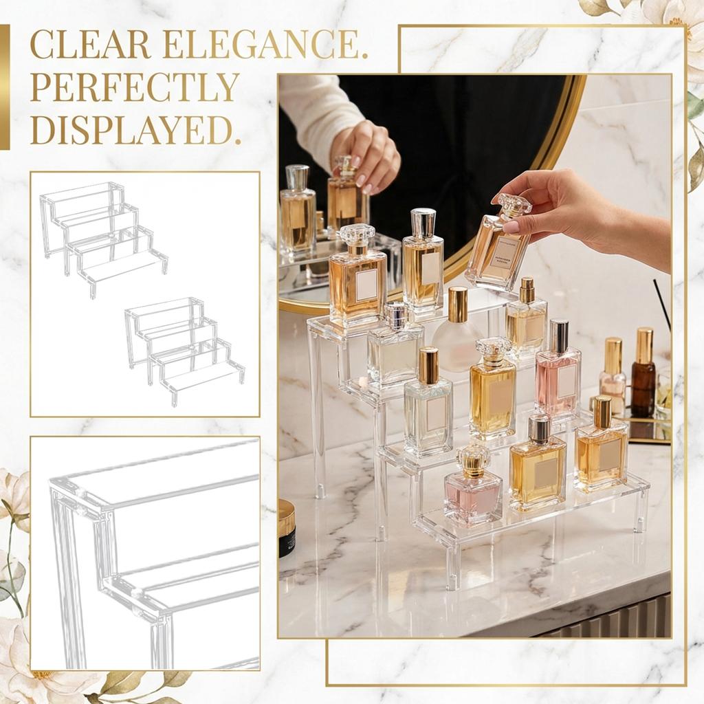 Transparent Cologne Storage Rack, Perfume Display Rack, Suitable Table Top, Dresser, Wardrobe, Cabinet