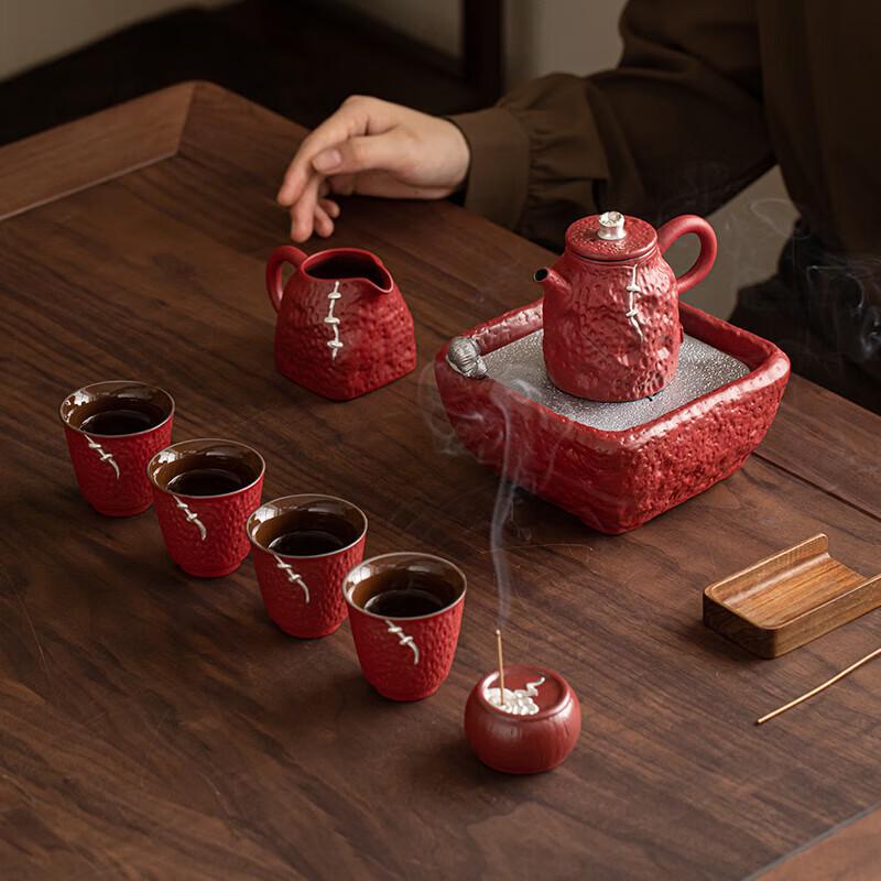 Sushic Ceramics Forbidden City Red Kung Fu Tea Set