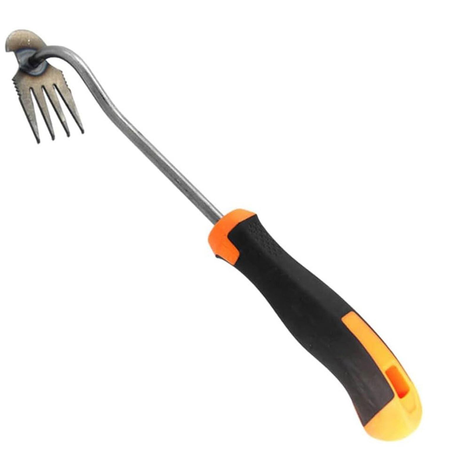 

Ergonomic Grass rack Puller Manual Grass Four-Tooth Pulling Rake Gardening Tool For Garden Landscaping Tilling One Size