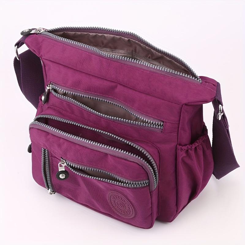 Women's Large Capacity Crossbody Bag with Adjustable Strap & Multi-Pocket Casual Travel Handbag Suitable for Travel, Zipper Closure