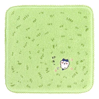 Chiikawa Grass Towel 27108001 25cm W X 25cm H Women's Handkerchief, (27108001C), Green, Approx.