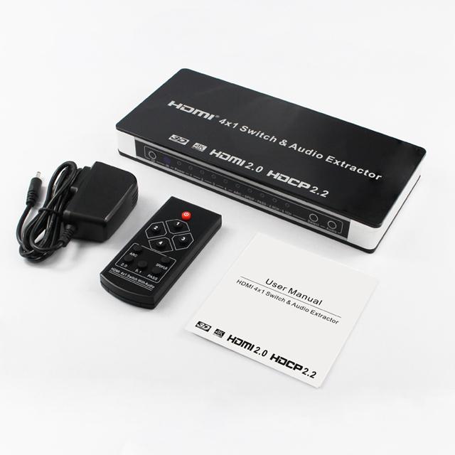 4x1 Hdmi Switch with Audio Out Hdmi Switch V2.0