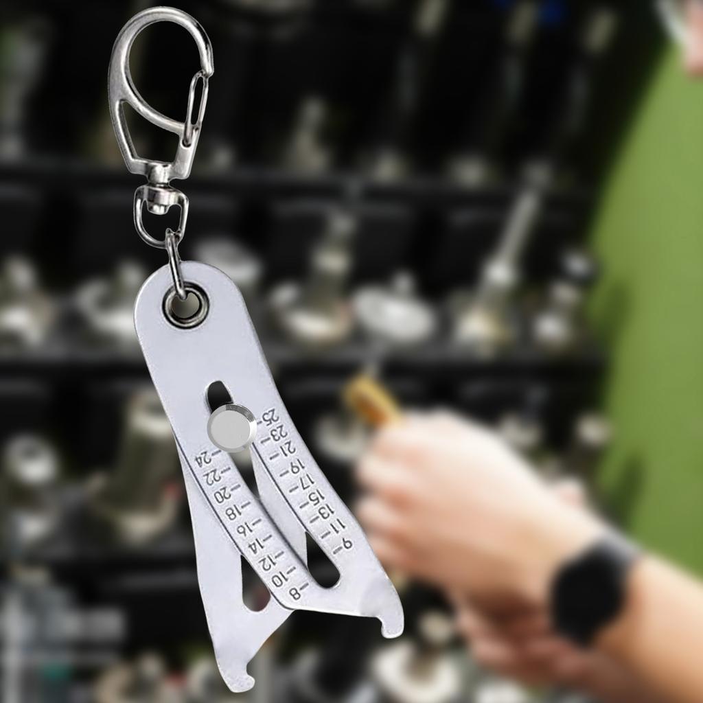 2Pcs Thread Size Checker Keychain Nut and Bolt Thread Gauge Identifier Verification Tool for Fast & Accurate Measurement