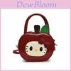 Adorable Sweet Hello Kitty Red Apple Design Mini Shoulder Bag For Daily Casual Use