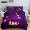 Constellation King Queen Duvet Cover Astrological Bedding Set for Kids Teens Adults Psychedelic Tarot Astrology Soft Quilt Cover