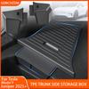 For Tesla Model Y Juniper 2025 TPE Rear Trunk Left Right Side Storage Box Tail Boot Organizer Partition Decoration Accessories